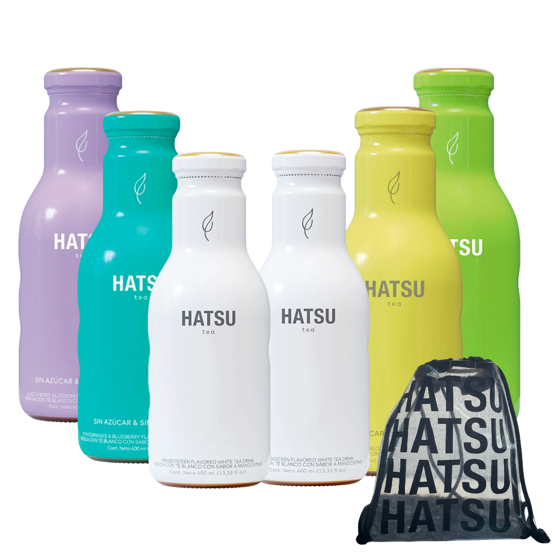 6 botellas Hatsu 400 mL + bolsón HATSU de regalo