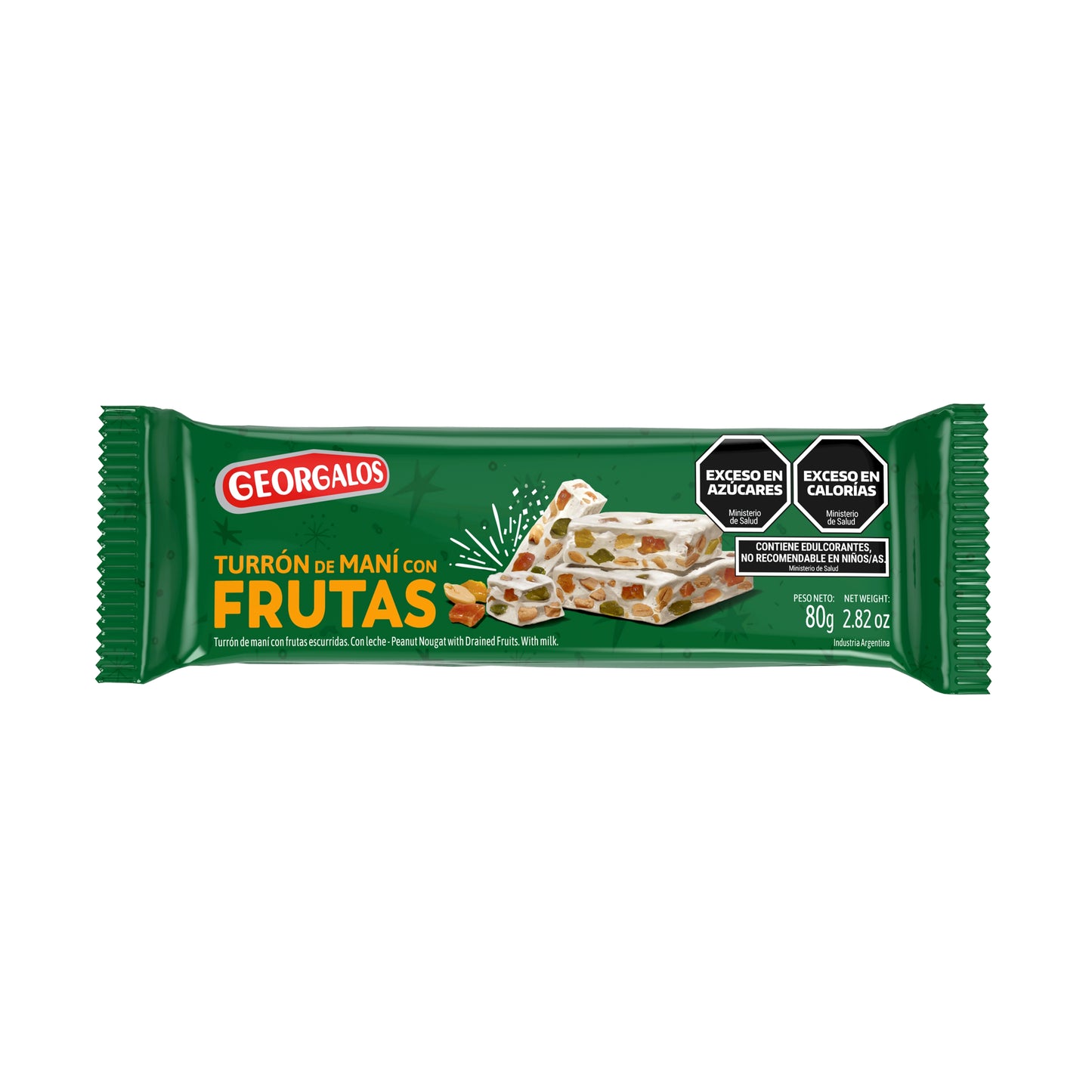 Turrón blando de Maní con Frutas 80 Gr