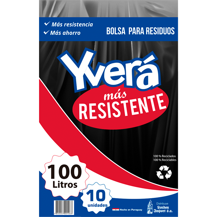 Bolsa de residuos resistente negra 100L