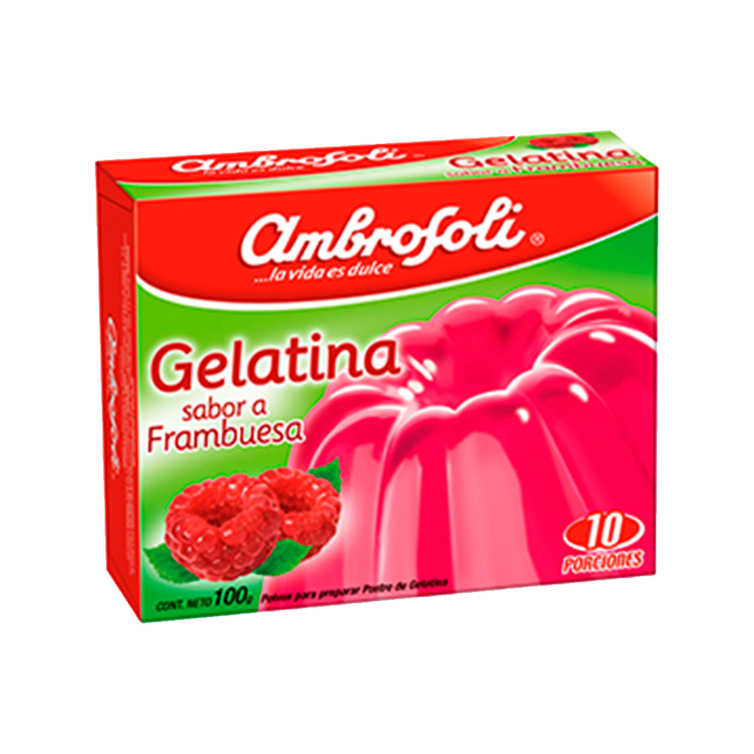 Gelatina sabor Frambuesa 100gr - Caja x20 Unidades