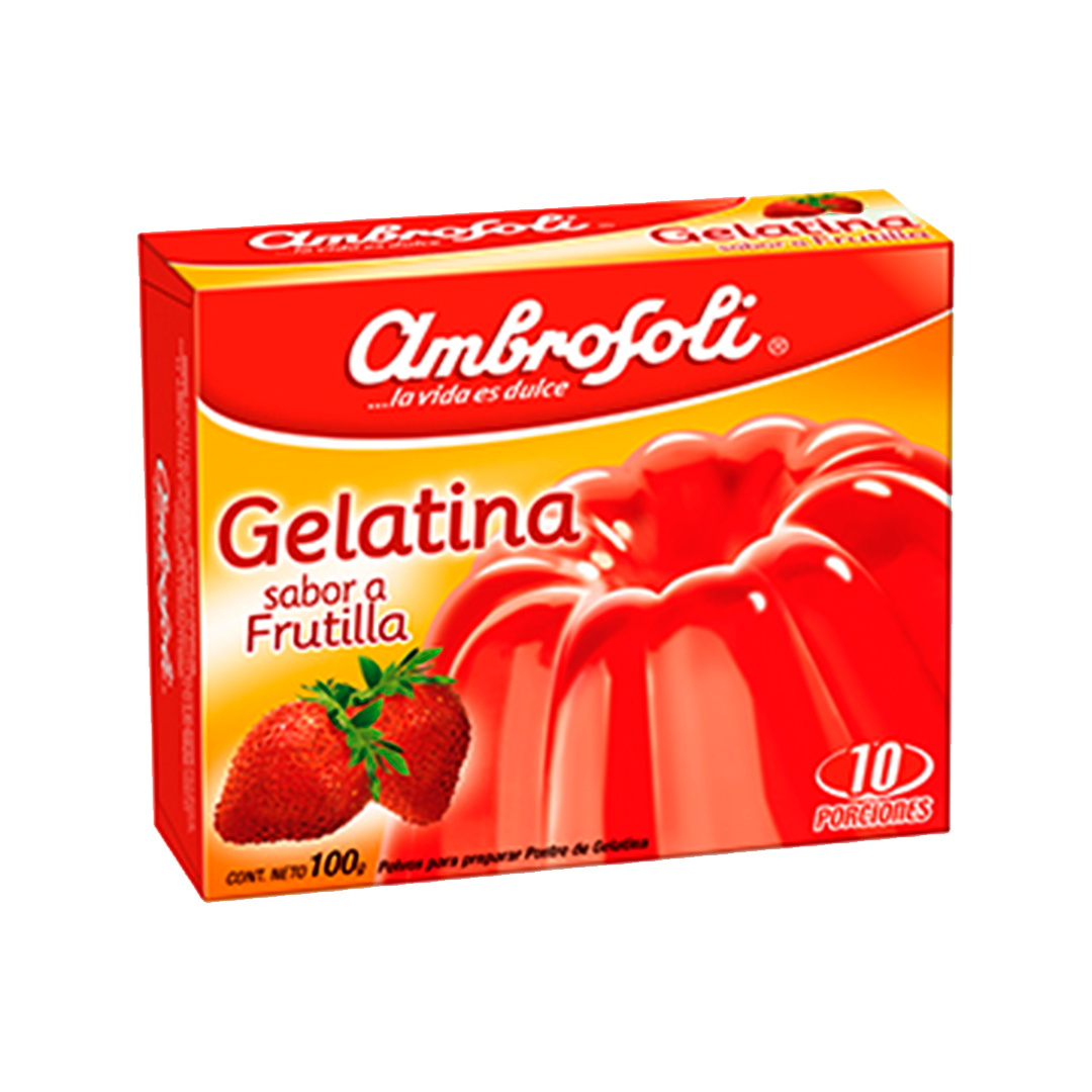 Gelatina sabor Frutilla 100gr - Caja x20 Unidades