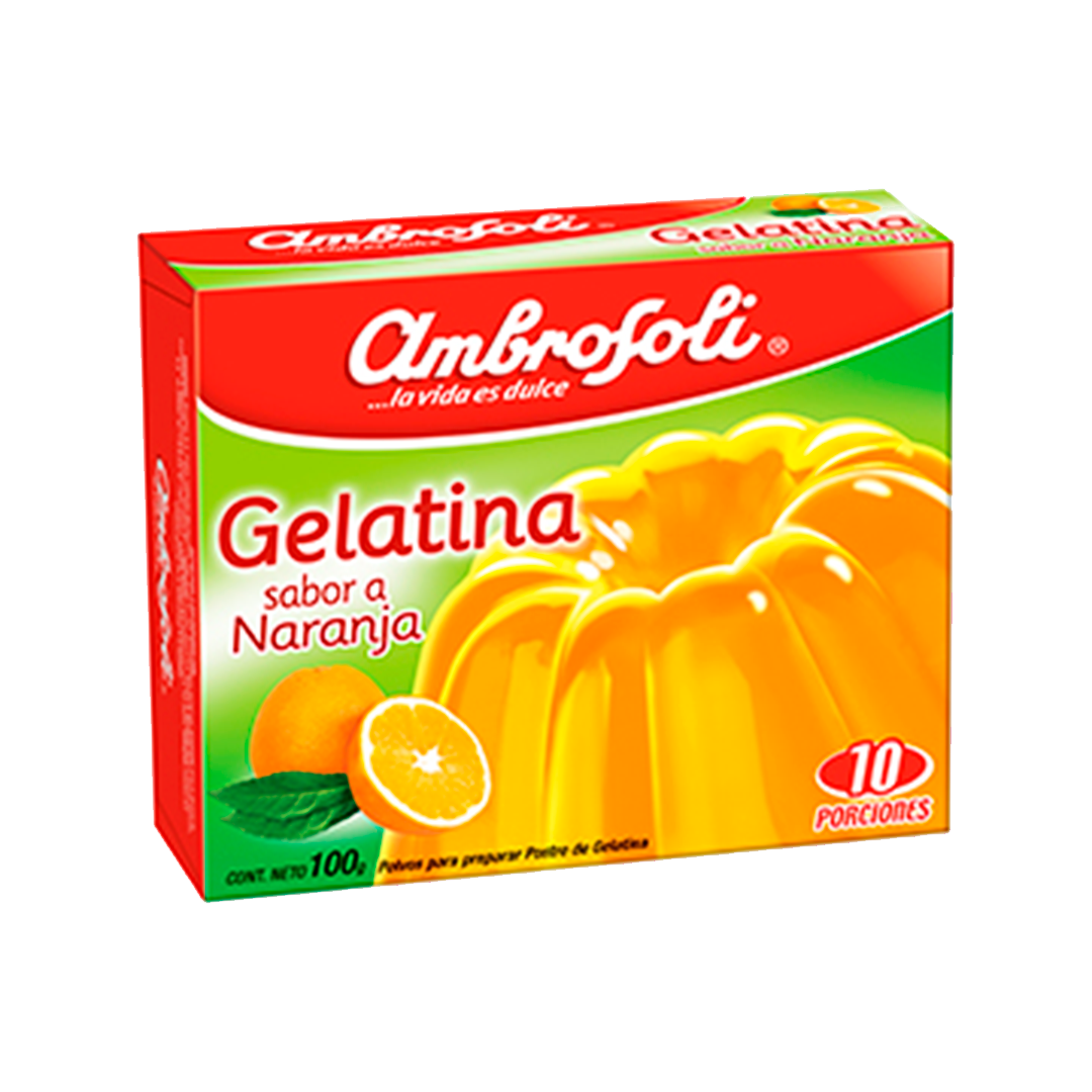 Gelatina sabor Naranja 100gr - Caja x20 Unidades