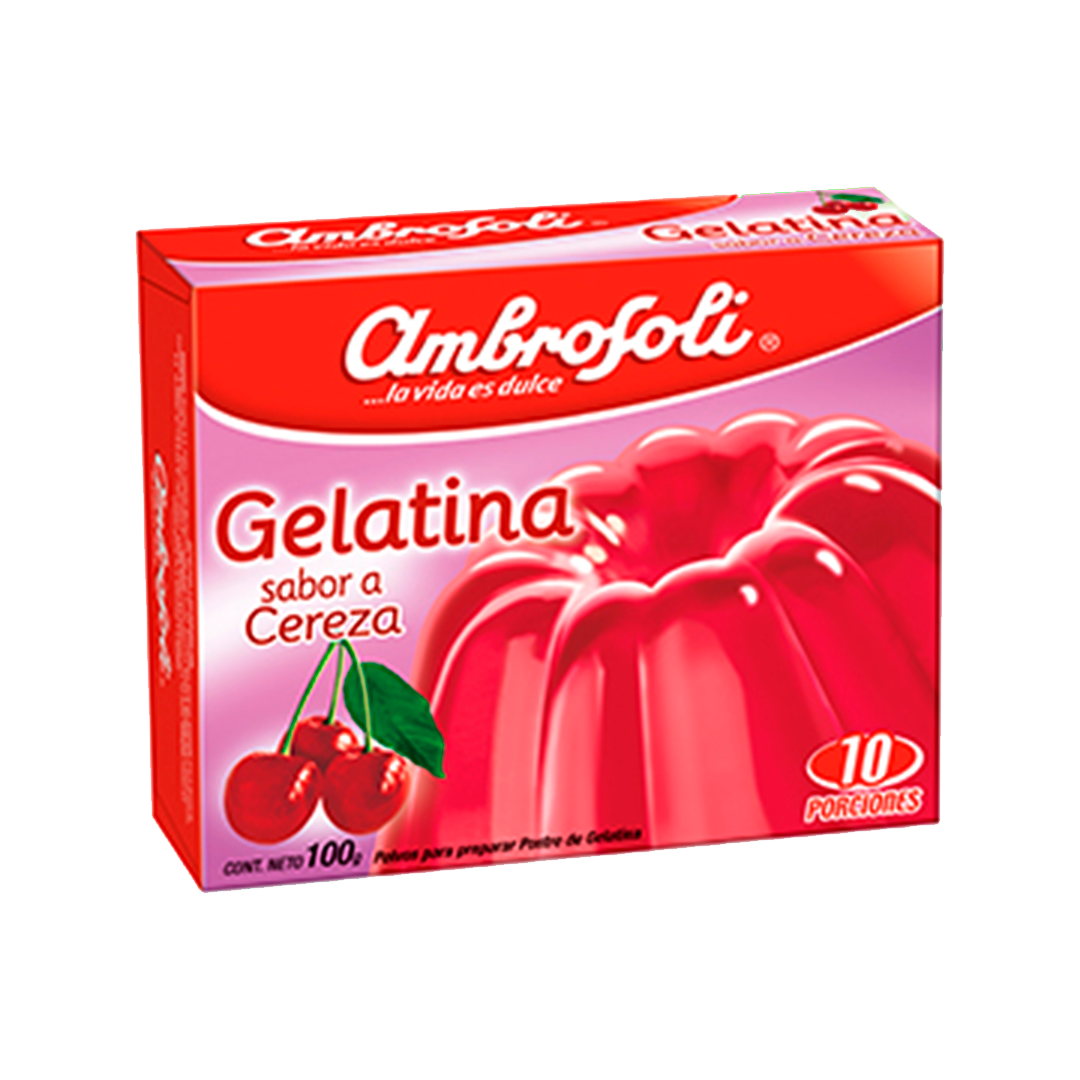 Gelatina sabor Cereza 100gr - Caja x20 Unidades