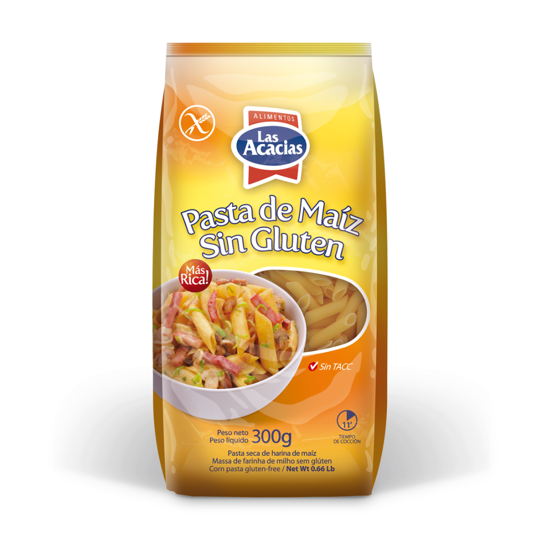 Acacias Sin Gluten Rigati 300Gr - Caja x12 Unidades