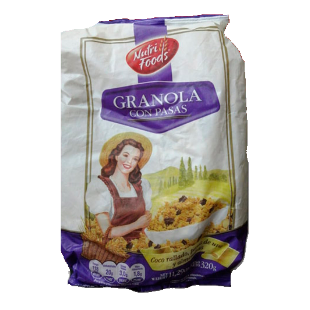 Nutri Foods Granola Con Pasas 320G