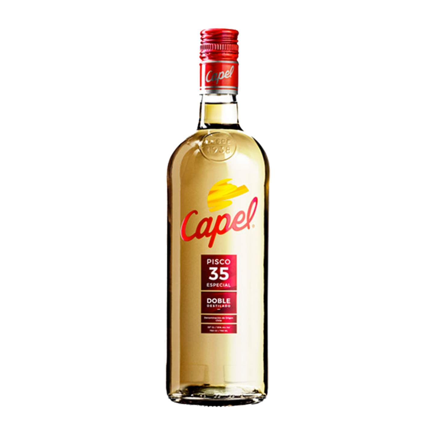 Capel Pisco Doble Destilada 35 700ml - Caja x12 Unidades
