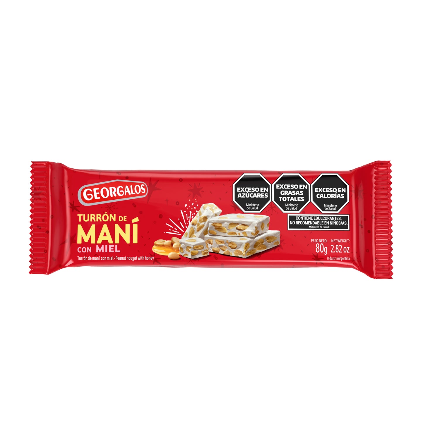 Turrón de Maní con Miel Georgalos 80 Gr