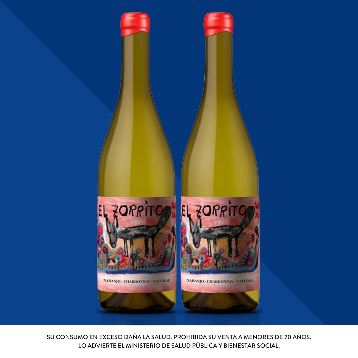 Santa Julia Zorrito Naranjo Chardonnay Natural 750ml x2 Unidades