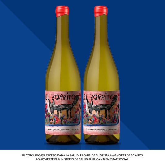 Santa Julia Zorrito Naranjo Chardonnay Natural 750ml x2 Unidades