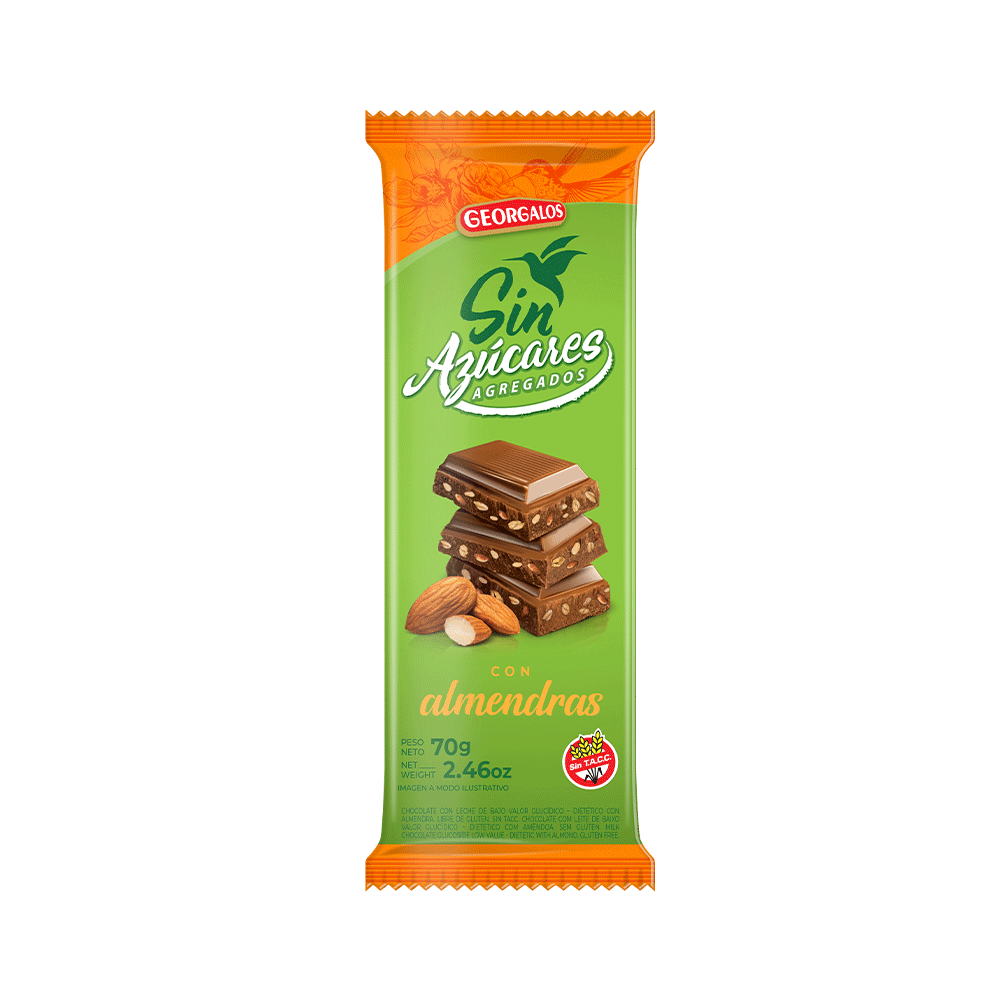 Georgalos Chocolate con Almendras SIn Azúcar