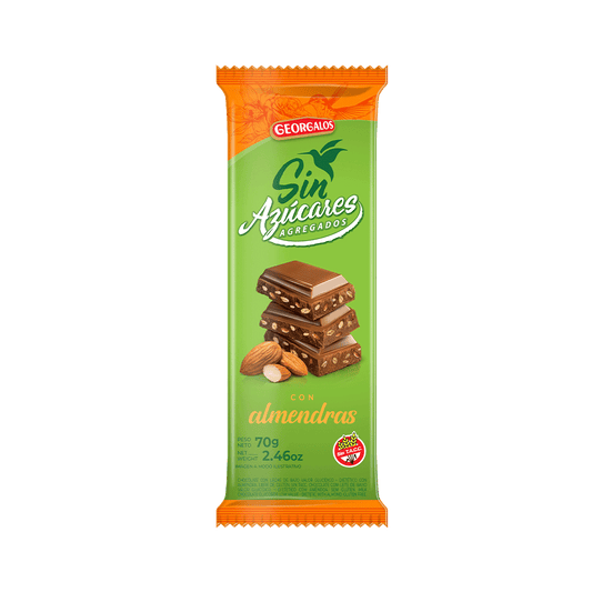 Georgalos Chocolate con Almendras SIn Azúcar