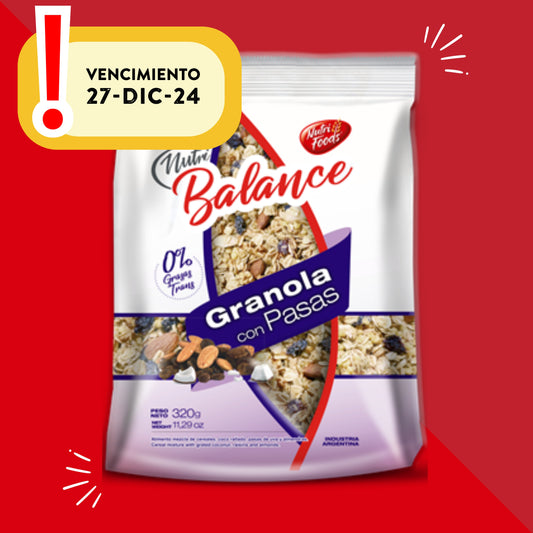 Granola con Pasas NutriFoods 320 Grs