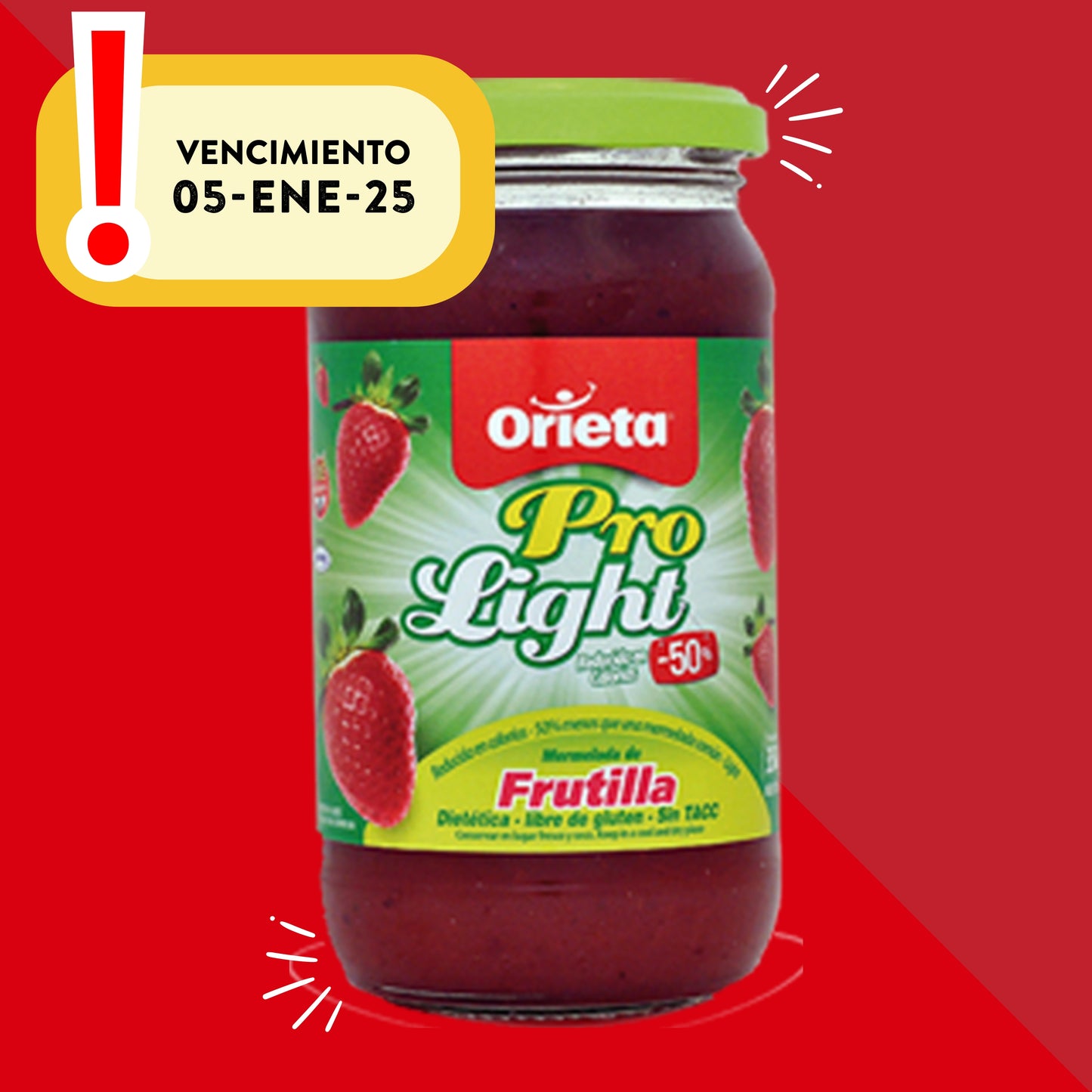 Mermelada de Frutilla Pro Light Orieta