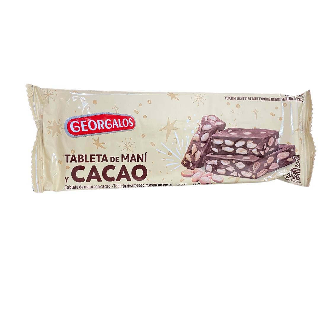 Georgalos Turron Mani Con Cacao 90Gr