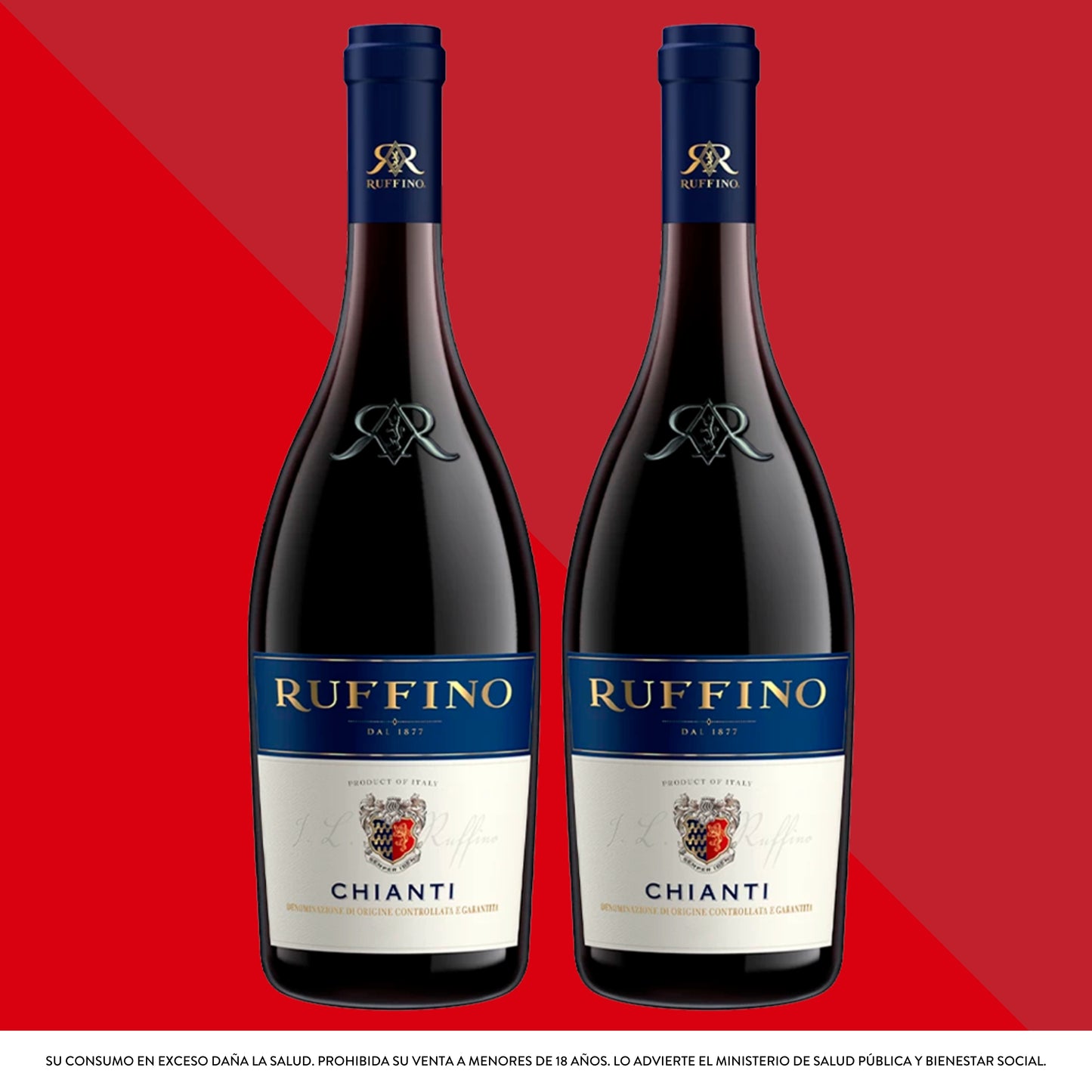 Ruffino Chianti DOCG 750 mL X2 Unidades